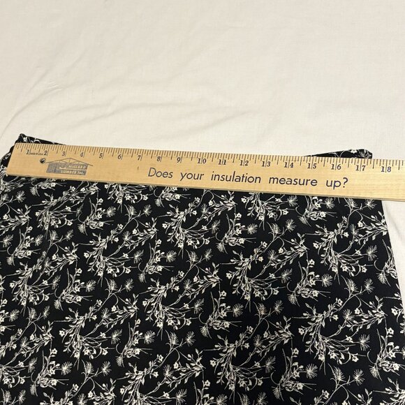 Christopher & Banks Womens Skirt Black & White Floral With Ruffle Size 16 - Picture 10 of 11